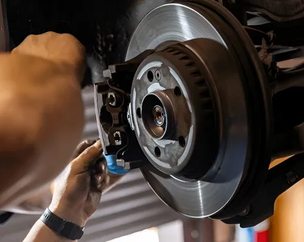Brake fluid flush and replacement at Focus Auto Dubai