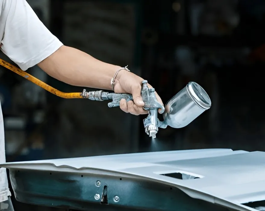 Professional car painting service at Focus Auto Dubai